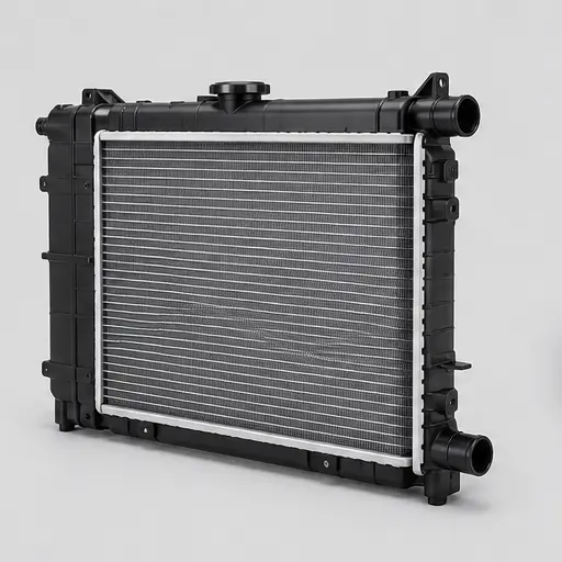 Automotive engine cooling radiator